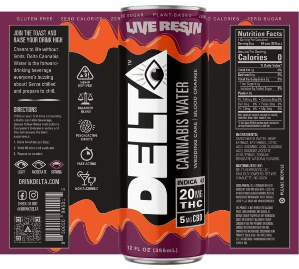 Delta Seltzer Water Blood Orange